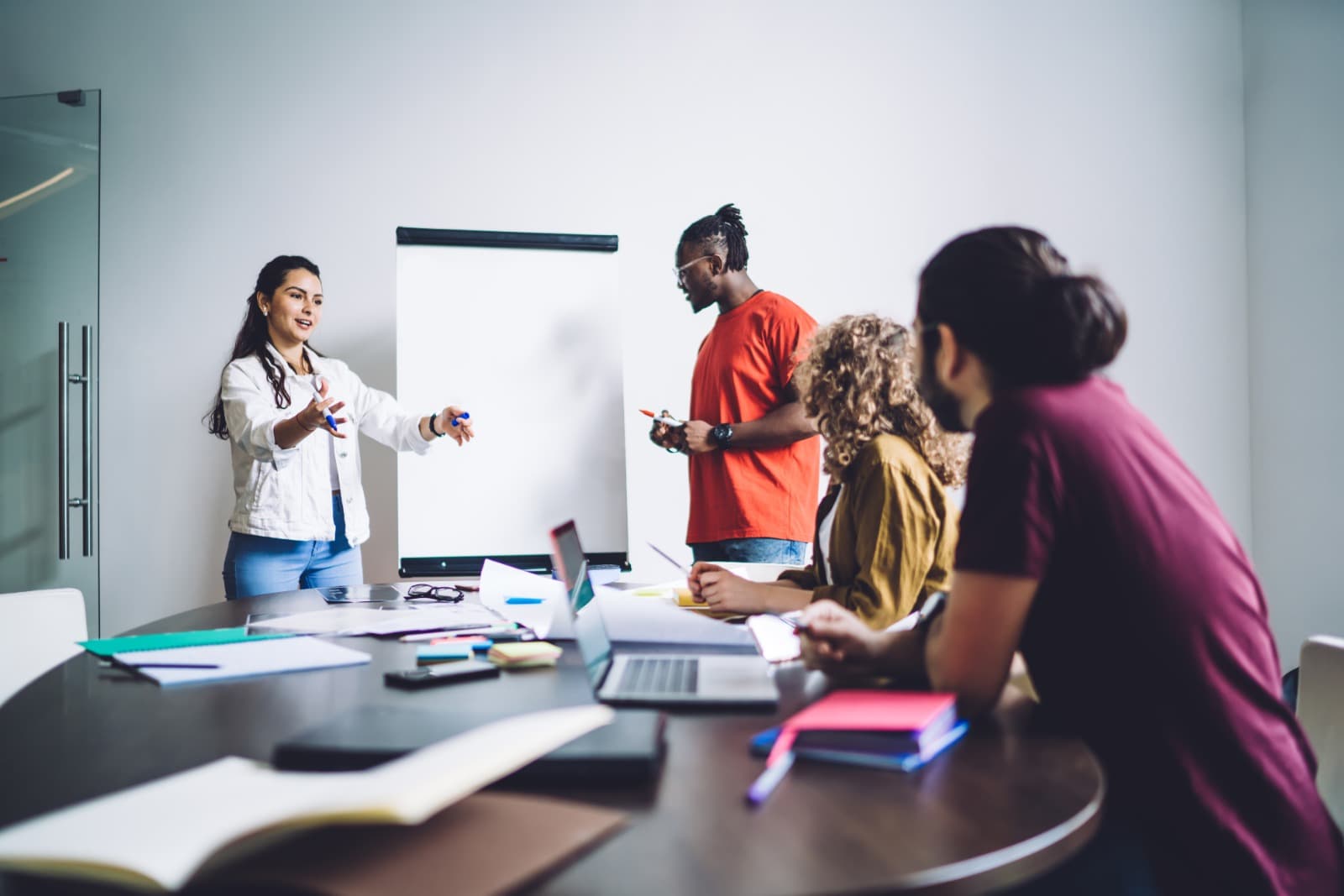 Students collaborating at ACVET college in Victoria.